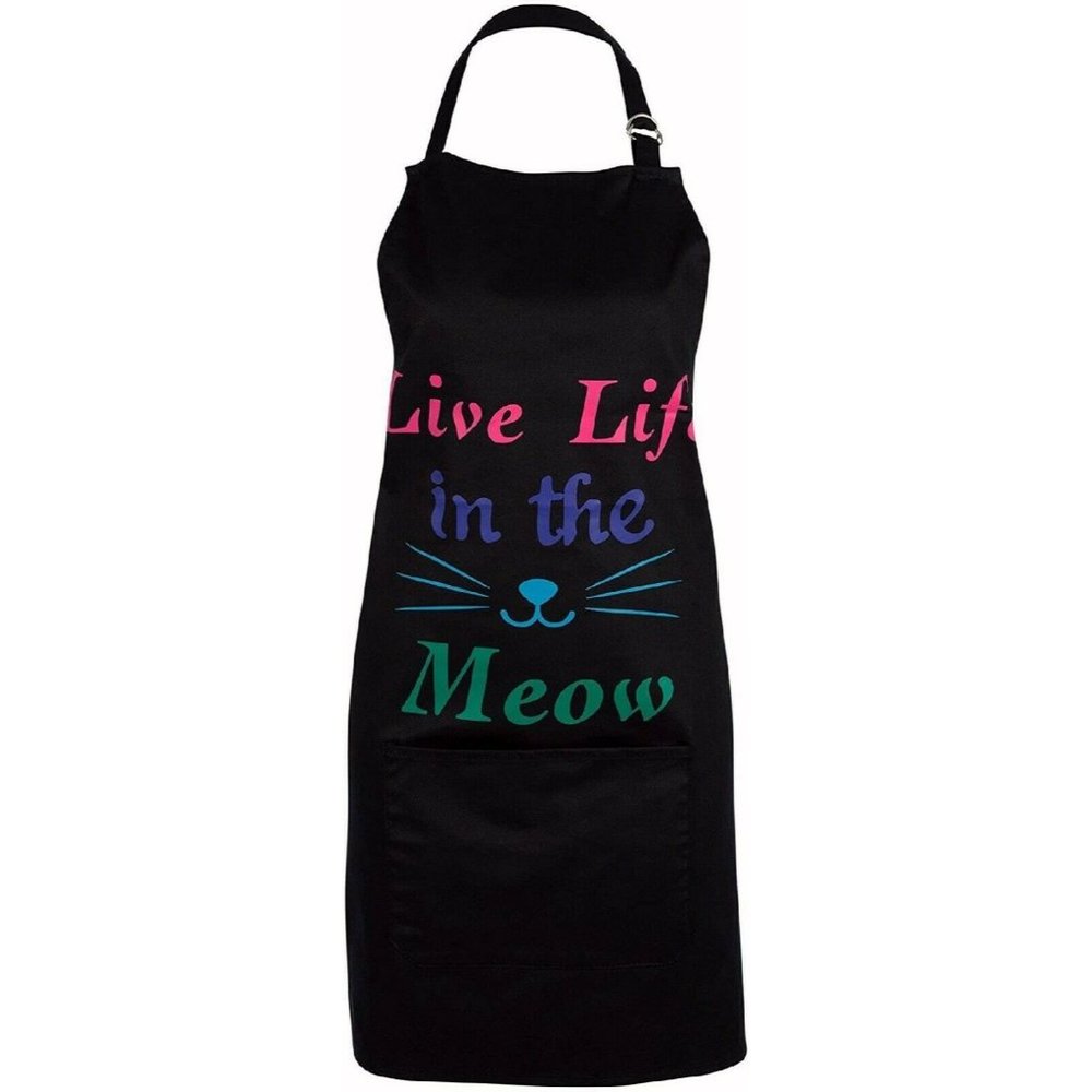 Cat Lovers 100% Cotton Apron "Live Life in the Meow"
